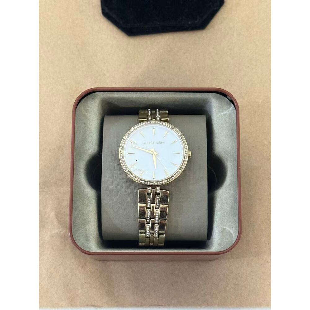 Michael Kors Anabeth MK7167 Ladies Gold Tone Watch With White Dial